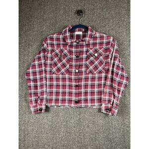 Beautees Purple Plaid Flannel Shirt Girls Extra Large